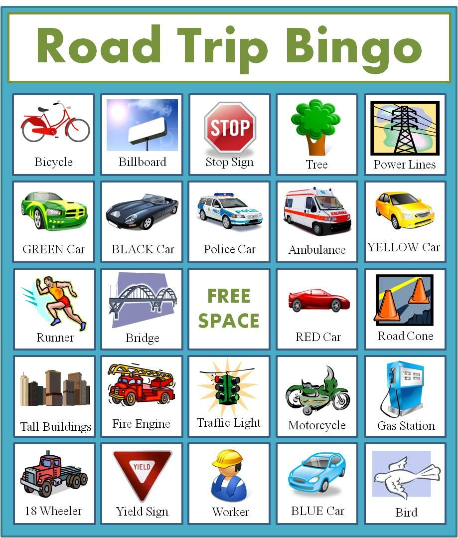 FREE Road Trip Bingo Game For Kids Homemaking Expert 