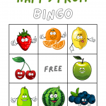 Fruit Bingo Printable 3x3 Sprankel Online