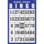 Giant Print BINGO Card Blue Walmart Walmart