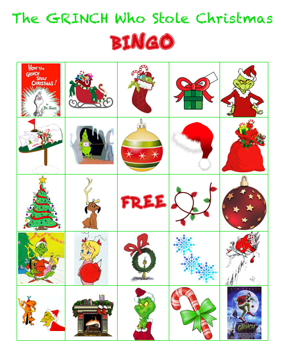 Grinch Bingo 8 jpg 576 720 Grinch Party Pinterest