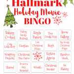 Hallmark Holiday Movie Bingo Printable Card For Extra Fun