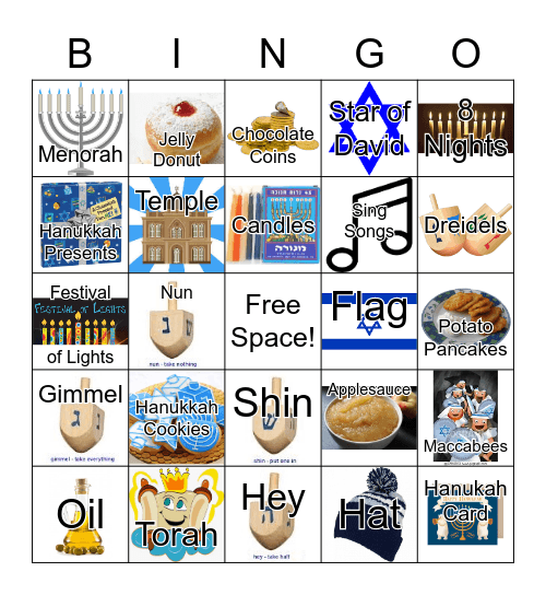 Hanukkah Bingo Card