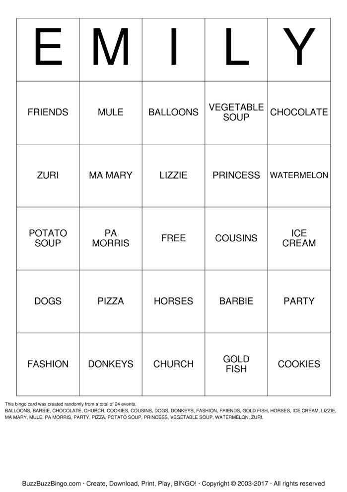 HAPPY BIRTHDAY Bingo Cards To Download Print And Customize 