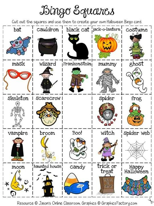 Happy Halloween Halloween Bingo Halloween Preschool 