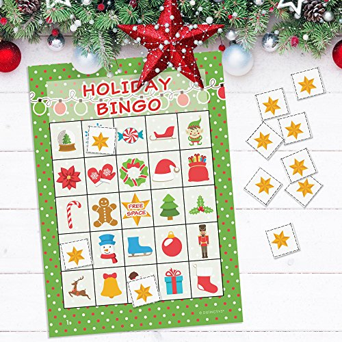 Holiday Christmas Bingo Game For Kids 24 Players Buy