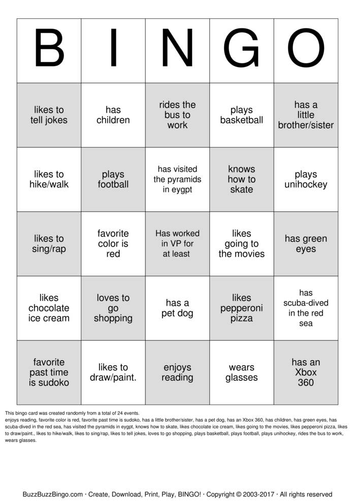 HUMAN BINGO Bingo Cards To Download Print And Customize 