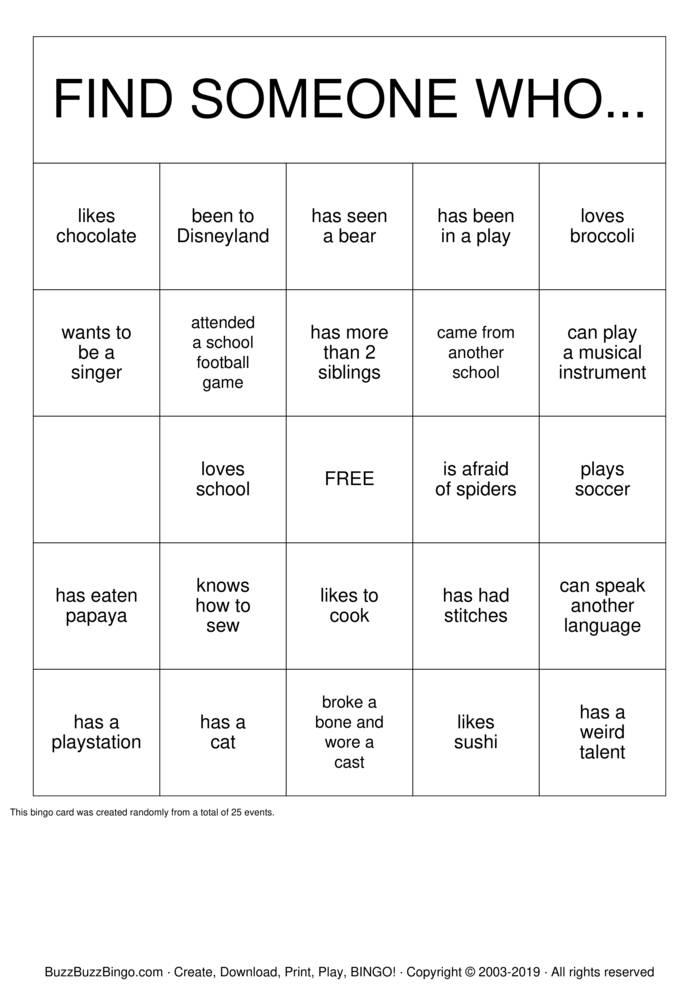 Human Bingo International Edition Bingo Cards To Download 