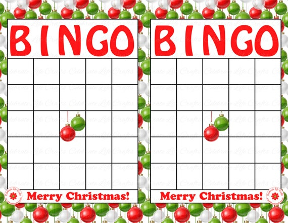 Items Similar To Blank Merry Christmas Holiday Bingo 