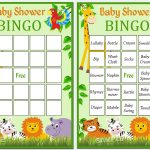 Jungle Baby Shower Bingo 60 Jungle Baby Shower Bingo Cards