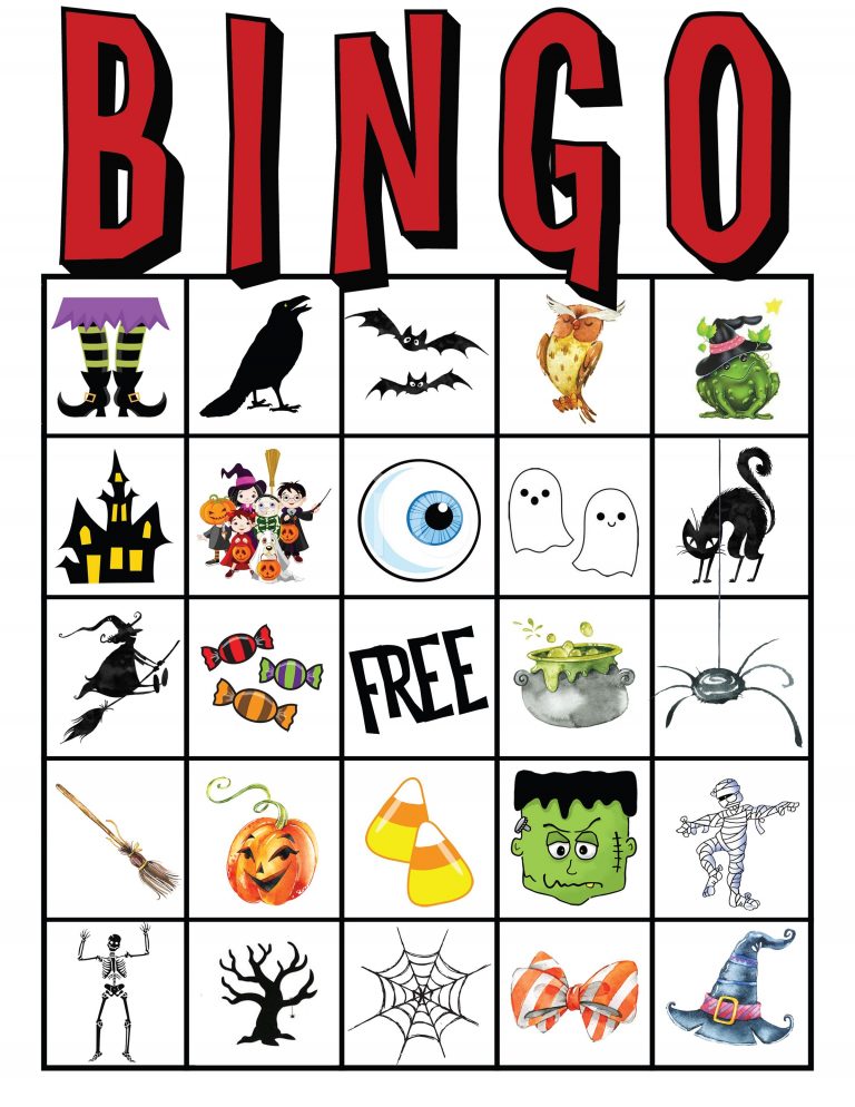 Kids Halloween Party BINGO Cards FREE PRINTABLE