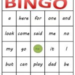 Kindergarten Sight Word Bingo Printable Download