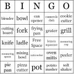 Kitchen Utensils Bingo Cards