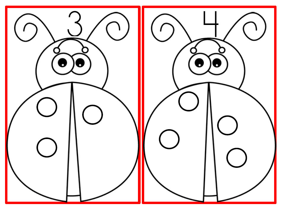 LADYBUGS Numbers 1 15 Numbers Counting Bingo Dots Fine 