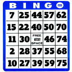 LARGE PRINT BINGO CARDS