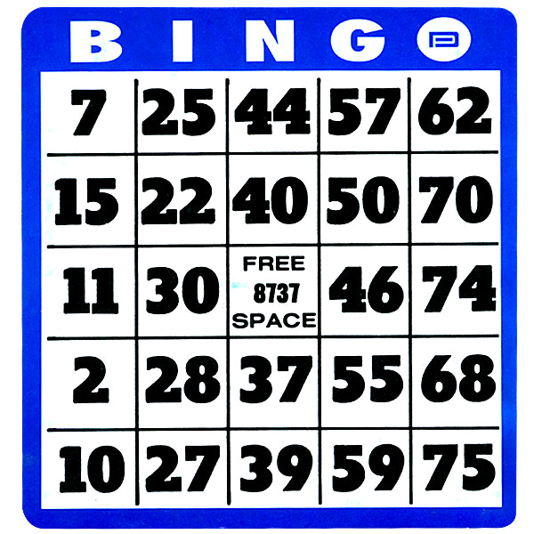 LARGE PRINT BINGO CARDS