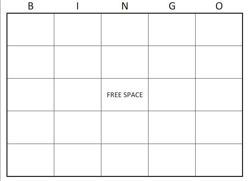 Large Printable Blank Bingo Cards Printable Blank Bingo 