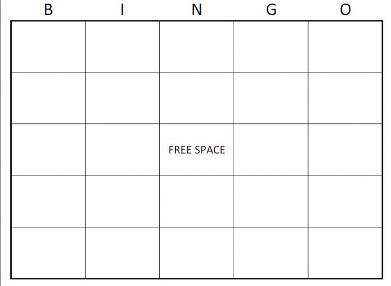 Large Printable Blank Bingo Cards Printable Blank Bingo