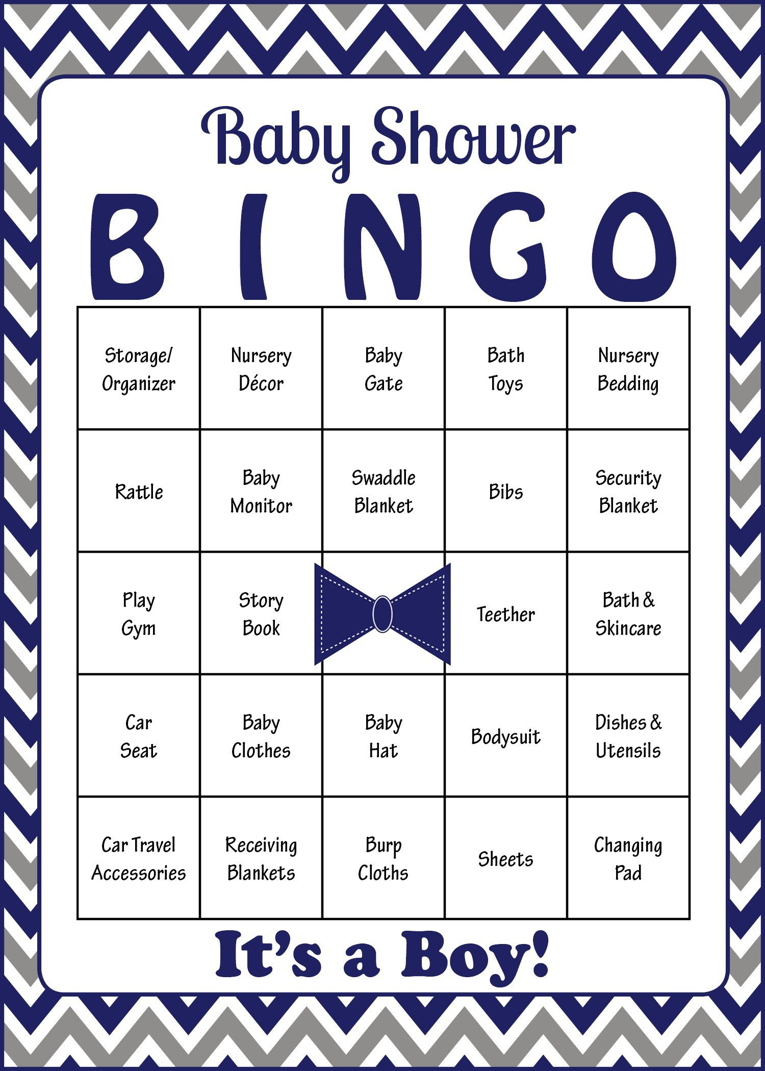 Little Man Baby Bingo Cards PRINTABLE DOWNLOAD Little Man Baby Bingo Cards PRINTABLE DOWNLOAD
