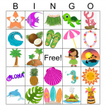 Luau Bingo Card