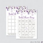 Mason Jar Bridal Shower Bingo Printable 60 Unique Pre