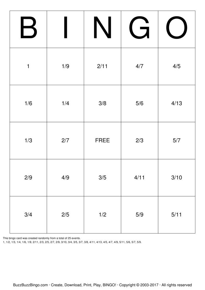 Math Division Bingo Cards To Download Print And Customize 