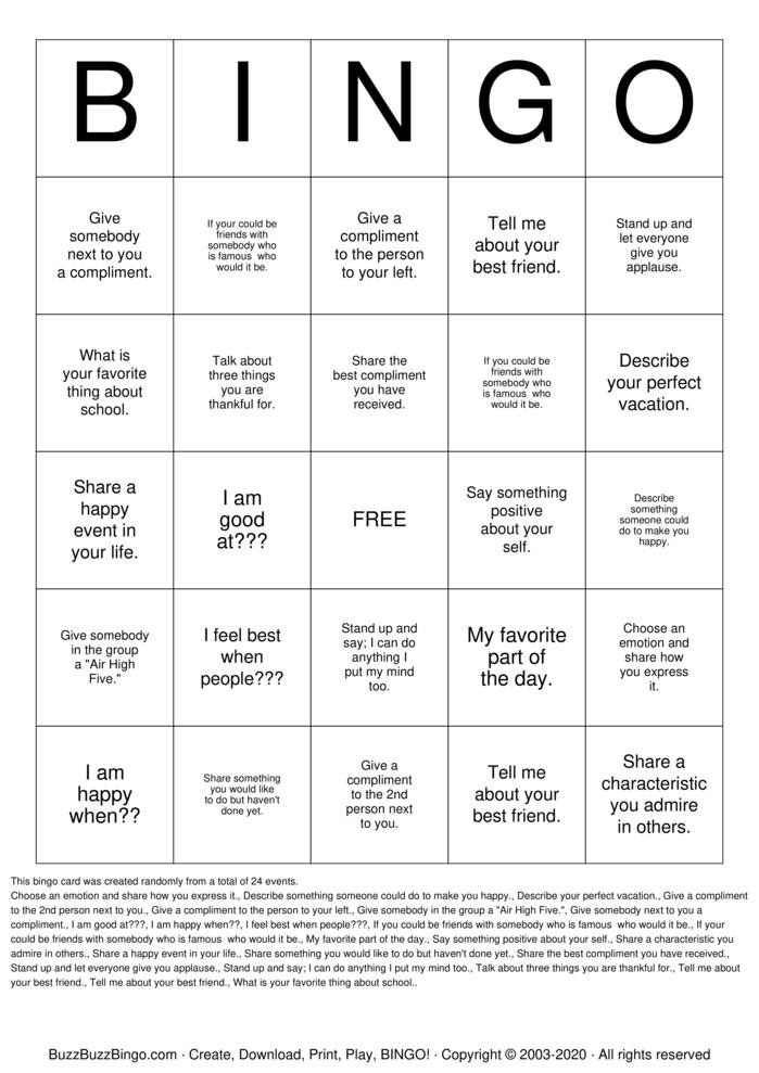 Mental Health Bingo Cards To Download Print And Customize 