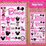 Minnie Mouse Bingo Game Printable 30 Different Cards