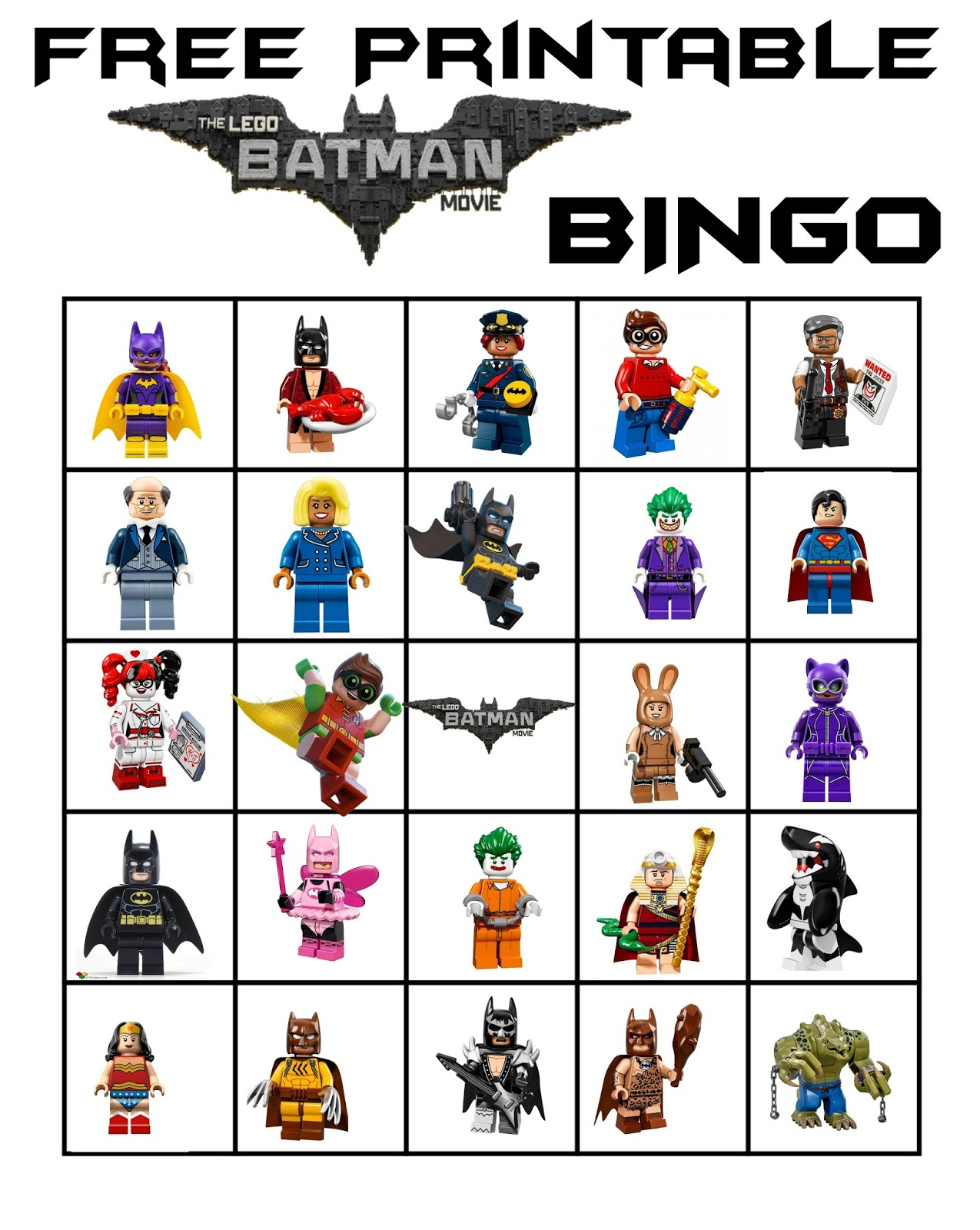 Musings Of An Average Mom Lego Batman Bingo