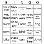 Neighborhood Walk Bingo Card