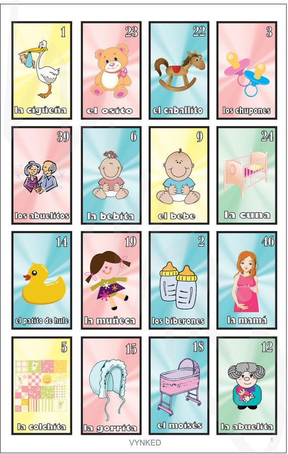 NEW La Loteria Bebe Baby Shower Bingo Spanish Edition By