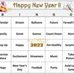 New Years Eve Party Bingo Game New Year s Day 2022 60 Etsy