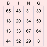 Number Bingo 1 100 Bingo Card