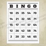 Numbered BINGO Cards Printable 100 Pages 1 75 Random Etsy
