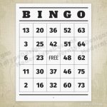 Numbered BINGO Cards Printable 100 Pages 1 75 Random Etsy