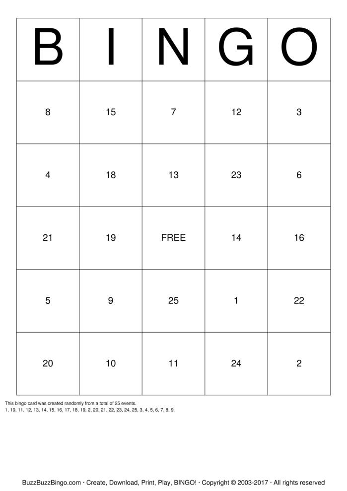 Numbers 1 30 Bingo Cards To Download Print And Customize 