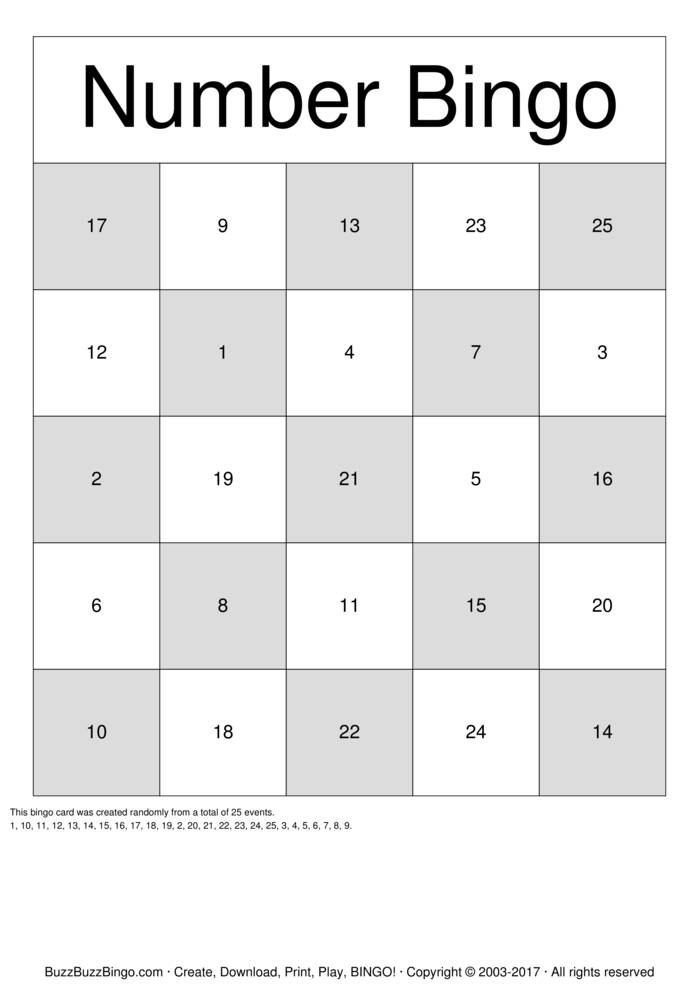 Numbers 1 30 Bingo Cards To Download Print And Customize 