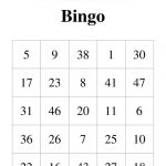 Numbers 1 50 Bingo