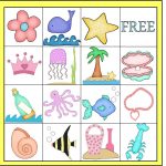 Parties And Patterns Printable Game Mermaid Island Bingo
