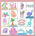 Parties And Patterns Printable Game Mermaid Island Bingo