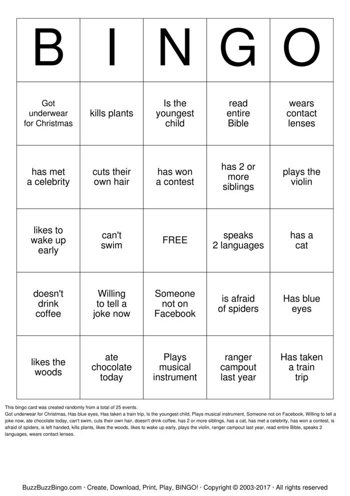 People Bingo Bingo Cards To Download Print And Customize 