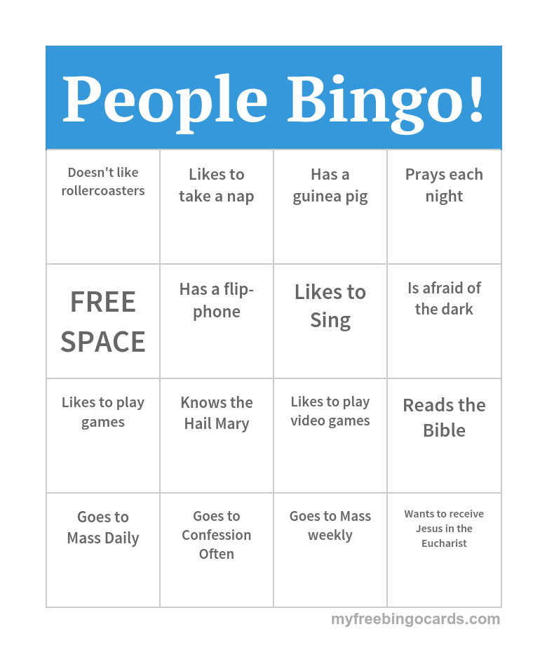 People Bingo Human Bingo Free Printable Bingo Cards People Bingo Human Bingo Free Printable Bingo Cards