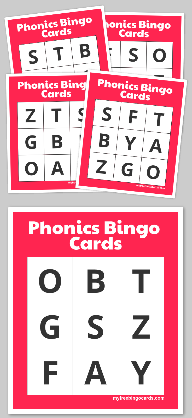 Phonics Bingo Cards Bingo Cards Bingo Cards
