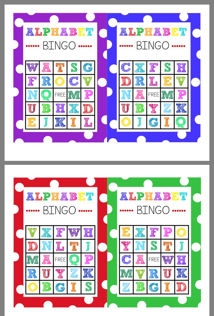 Pin On Alphabet Bingo