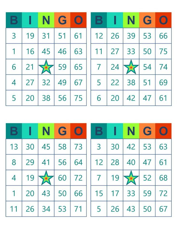 Pin On Bingo Cards