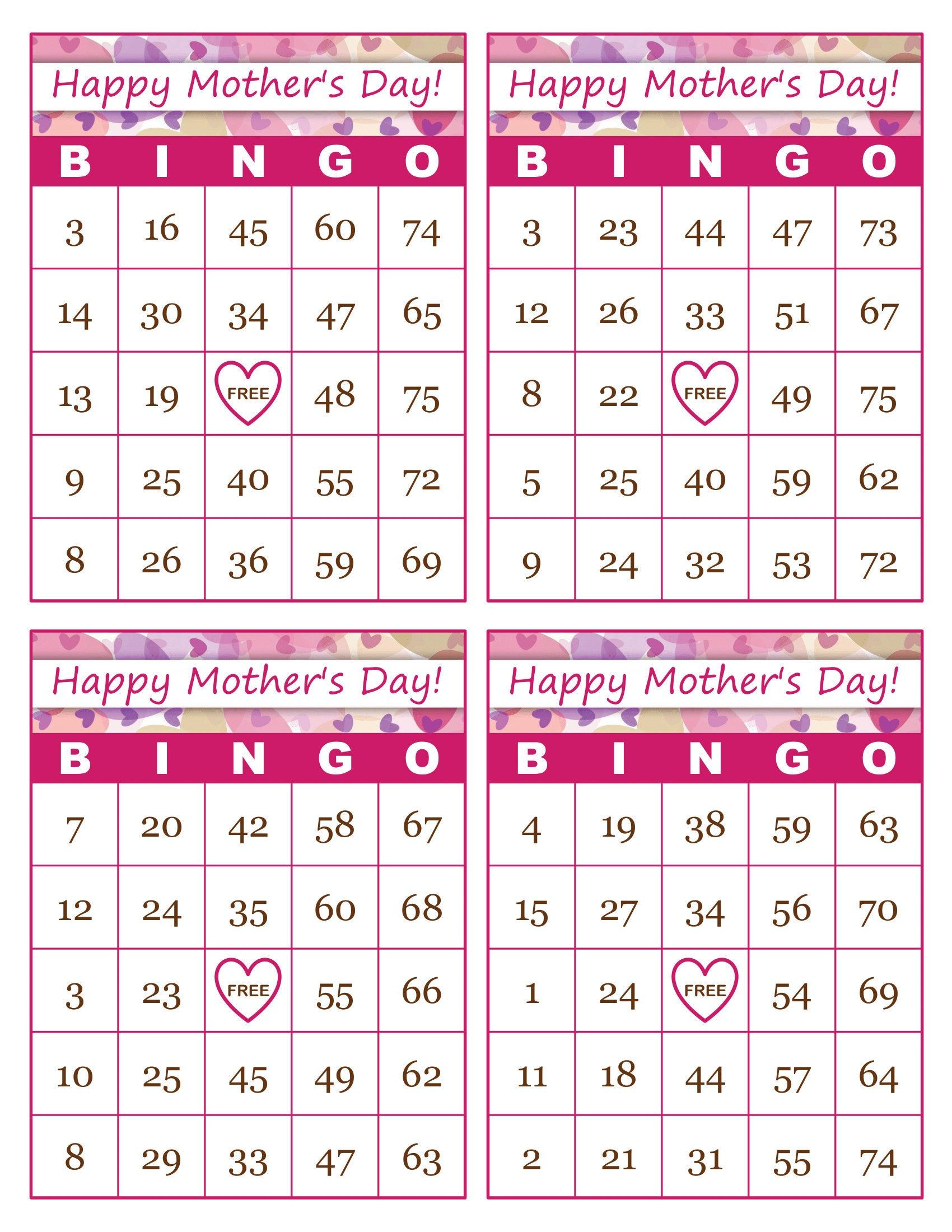 Pin On Mother s Day Printable Bingo Cards