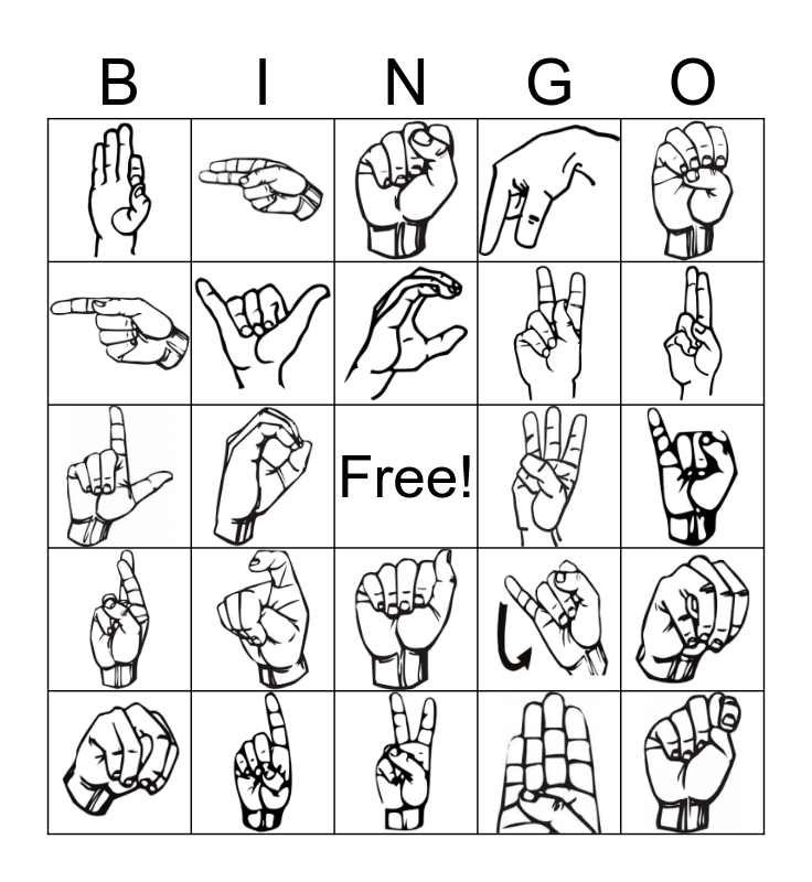 Play ASL Alphabet Bingo Online BingoBaker