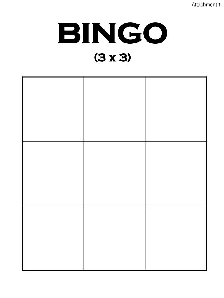 PPT BINGO 3 X 3 PowerPoint Presentation Free Download 