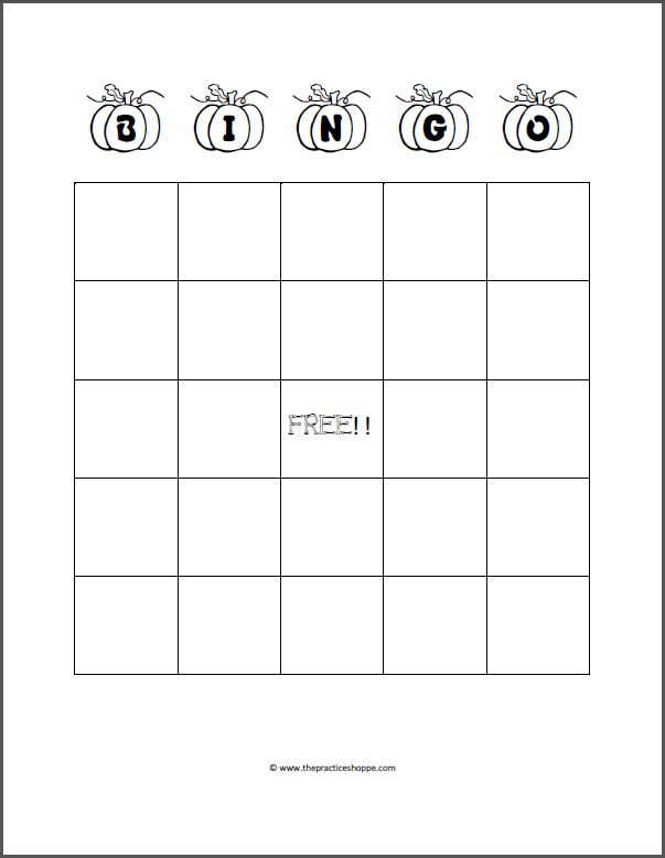 Practice Makes It Easy Halloween Bingo Practice Makes It Easy Halloween Bingo
