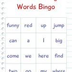 Pre Kindergarten Dolch Sight Words Bingo Download Free
