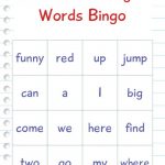 Pre Kindergarten Dolch Sight Words Bingo Download Free